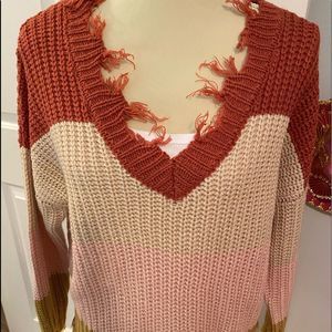 Love Tree raggedy sweater
